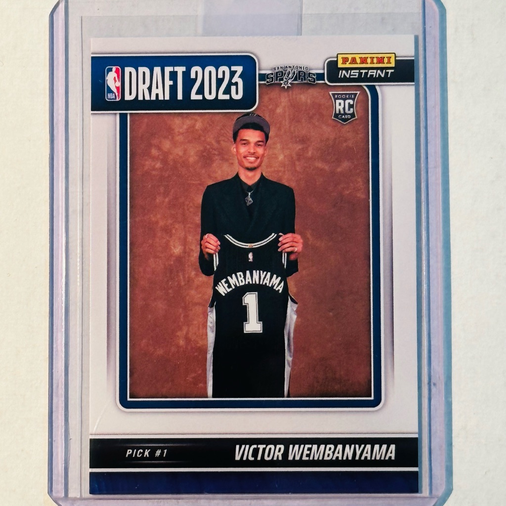 Victor Wenbanyama Nba Rookie Spurs Draft Night Numbered Panini Instant Card
